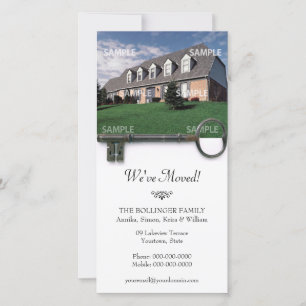 Skeleton Key Moving Announcement Photo Card