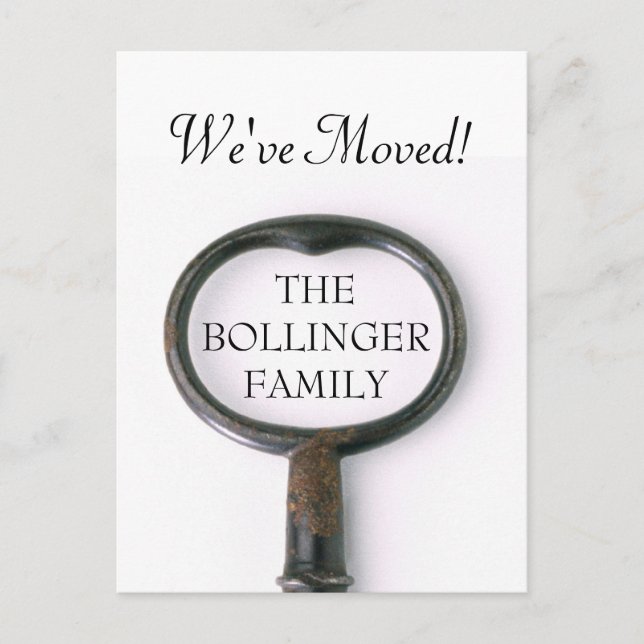 Skeleton Key Moving Announcement Postcard (Front)