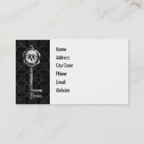 Skeleton Key Profile Card Business Card
