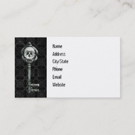Customizable Skeleton Key Profile Card Business Card