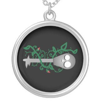 Skeleton Key Silver Plated Necklace