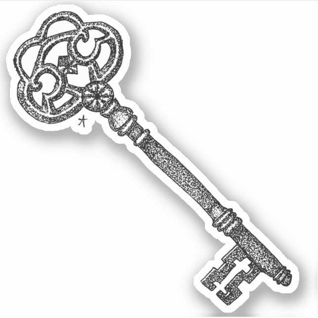 Skeleton Key Sticker (Front)