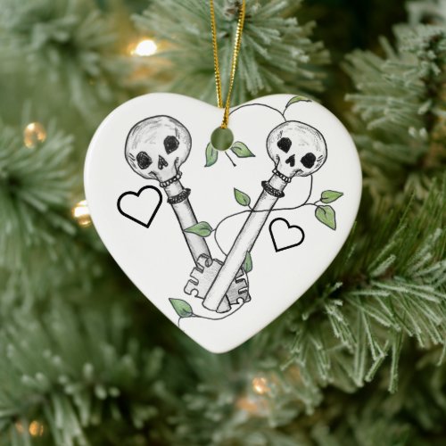 Skeleton Keys Ceramic Ornament
