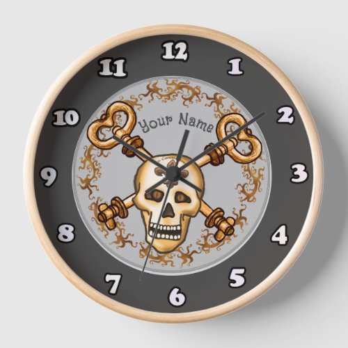 Skeleton Keys custom name clock