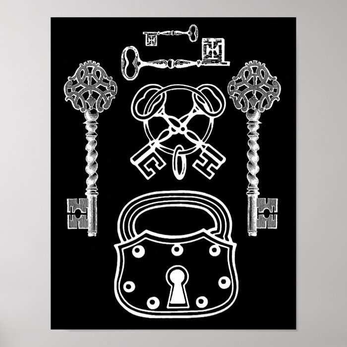 Skeleton Keys & Lock Poster
