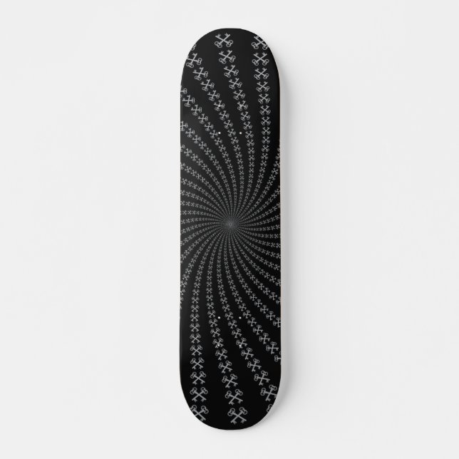 Skeleton Keys Spiral: Custom Skateboard Deck (Front)