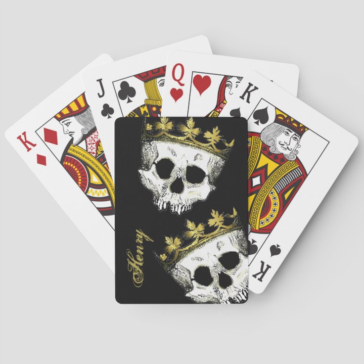 Skeleton King Skulls Playing Cards Zazzle