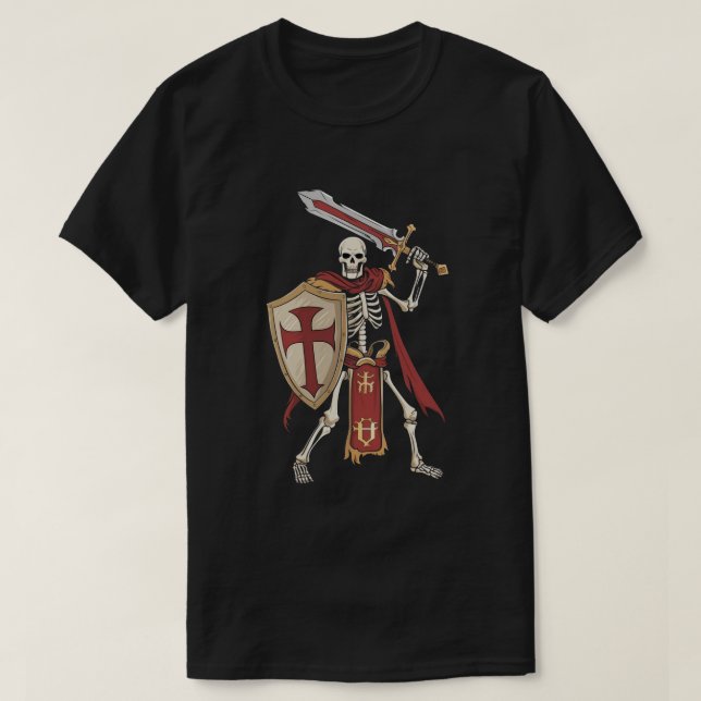 Skeleton Knight T-Shirt (Design Front)