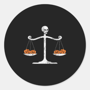 Skeleton Lawyer Halloween Sarcastic Law Student Ha Classic Round Sticker