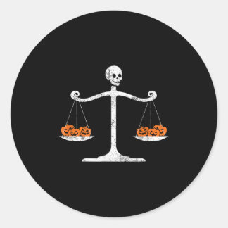 Skeleton Lawyer Halloween Sarcastic Law Student Ha Classic Round Sticker