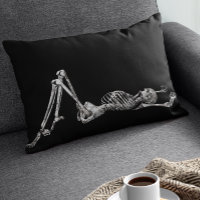 Skeleton Laying Down Black Halloween