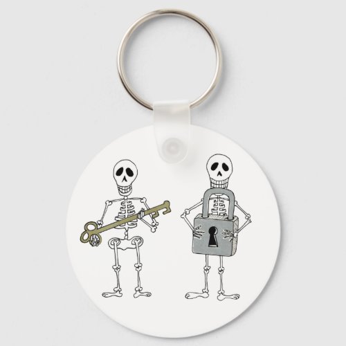 Skeleton Lock  Skeleton Key Keychain