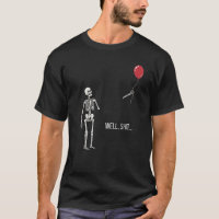 Skeleton Lost Balloon, Dark Humor Halloween