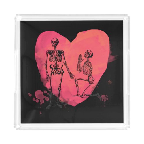 Skeleton Love Acrylic Tray