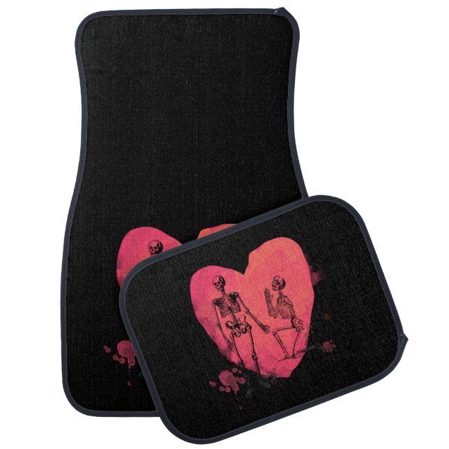 Skeleton Love Car Floor Mat (Set)
