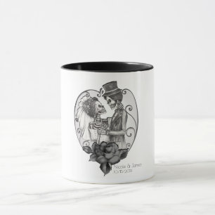 Skeleton Love Couple Marriage Dance Gothic Wedding Mug