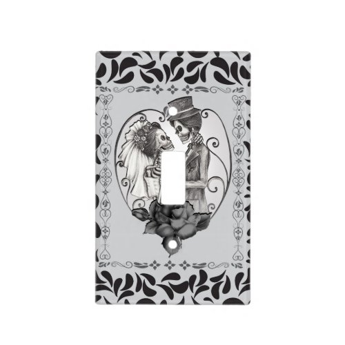 Skeleton Love Couple Marriage Dance Light Switch Cover