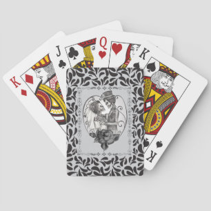 Skeleton Love Couple Marriage Dance Poker Cards