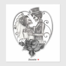 Cute Wedding Couple Stickers, Zazzle