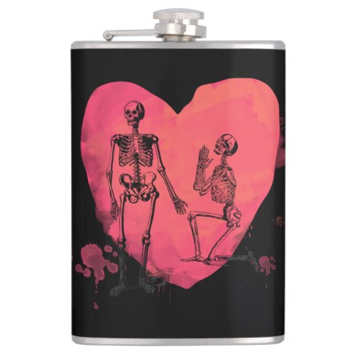 Skeleton Love Flask
