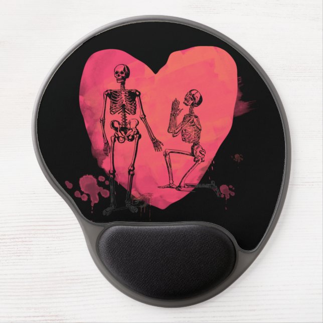Skeleton Love Gel Mouse Pad (Front)