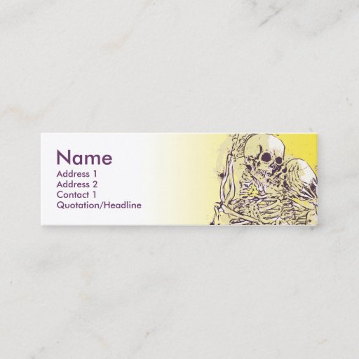 Customizable SKELETON LOVE green Business Cards