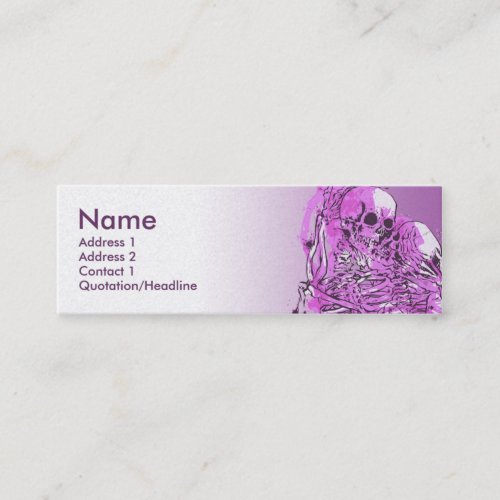 SKELETON LOVE purple Business Card Templates