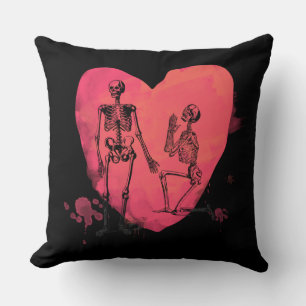 Skeleton Love Throw Pillow