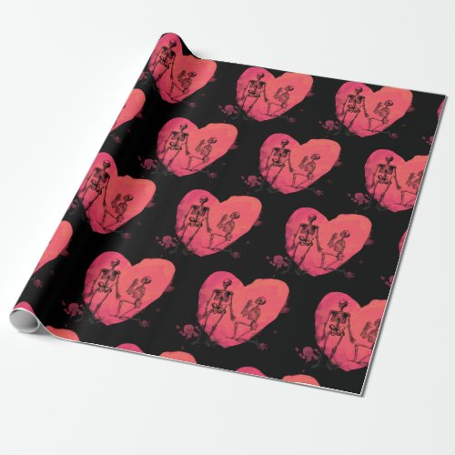 Skeleton Love Wrapping Paper