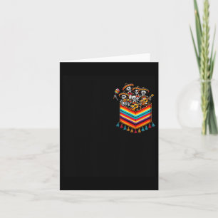 Skeleton Mariachi Band Serape Pocket Cinco De Mayo Card