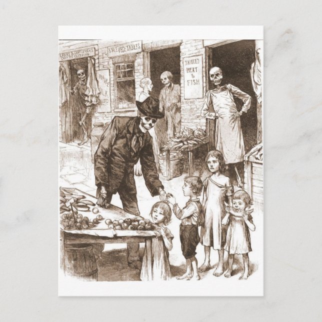 Skeleton Market Postcard (Front)