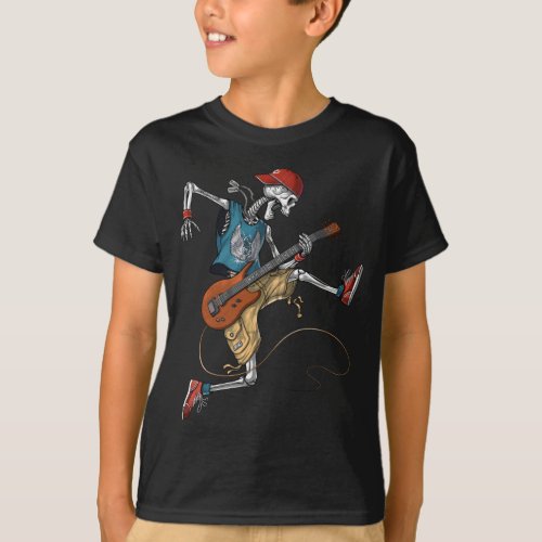Skeleton Metal Guitarist T_Shirt