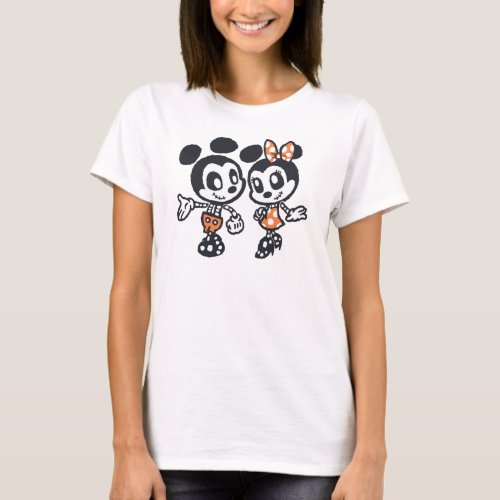 Skeleton Mickey  Minnie T_Shirt