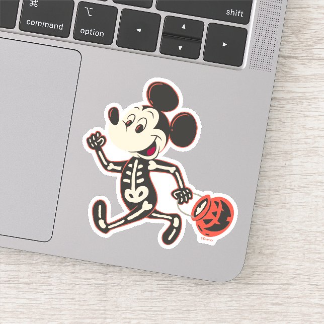 Skeleton Mickey on Halloween Sticker (Detail)
