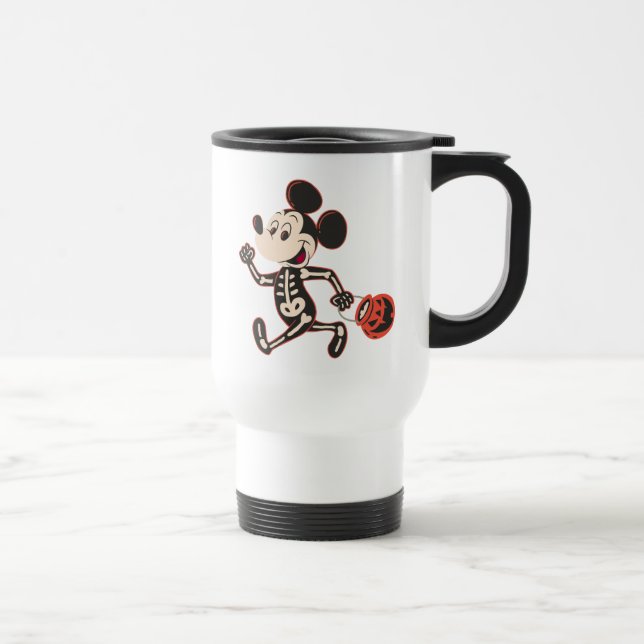 Skeleton Mickey on Halloween Travel Mug (Right)