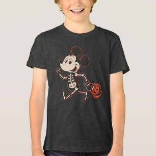 Skeleton Mickey on Halloween Tri-Blend Shirt