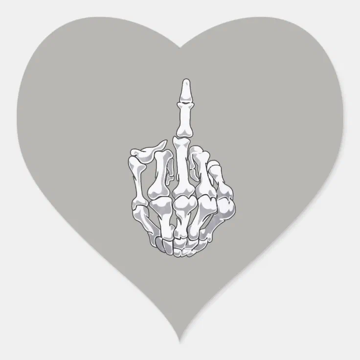 Skeleton Middle Finger Stickers Zazzle