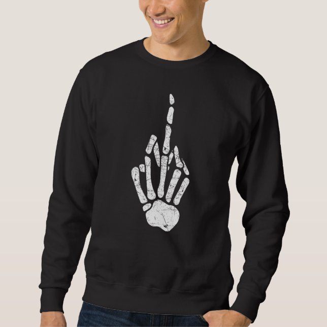 Skeleton Middle Finger Sweatshirt (Front)