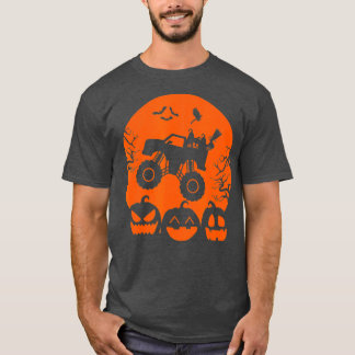 Skeleton Monster Truck Moon Candy Toddler Hallowee T-Shirt