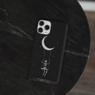 Skeleton Moon Spooky Halloween iPhone 11 Case