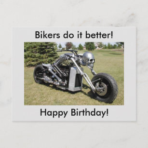 Motorcycle Happy Birthday Postcards No Minimum Quantity Zazzle