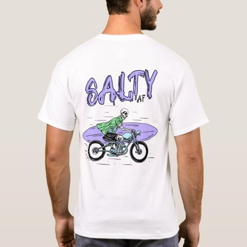 Skeleton Motorcycle by Salty AF T_Shirt