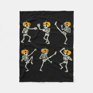 Skeleton Muay Thai Halloween Kickboxing Mma Muay T Fleece Blanket