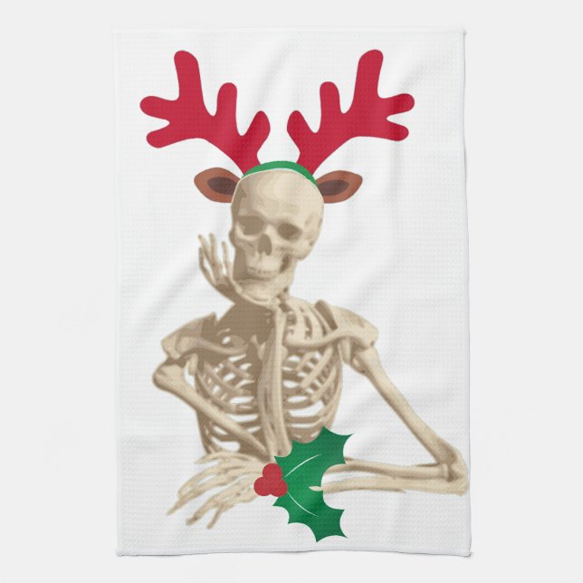 skeleton nightmare christmas towel (Vertical)