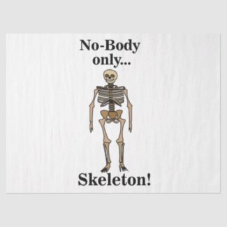Skeleton No-Body Funny Tissue Paper