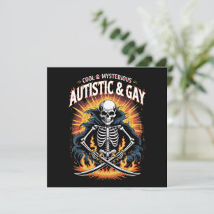 Skeleton Not Cool And Mysterious Autistic Gay  Invitation