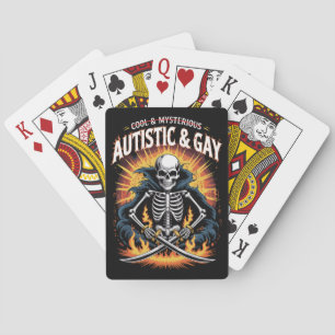 Skeleton Not Cool And Mysterious Autistic Gay  Poker Cards