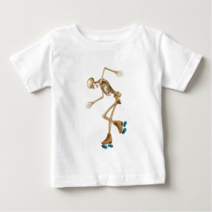 Skeleton on Roller Skates Baby T-Shirt