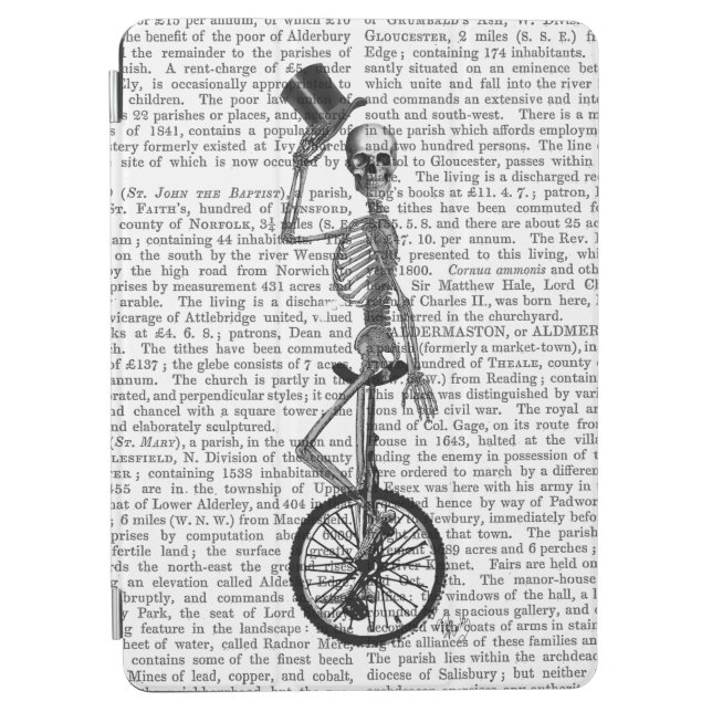 Skeleton on Unicycle iPad Air Cover (Front)