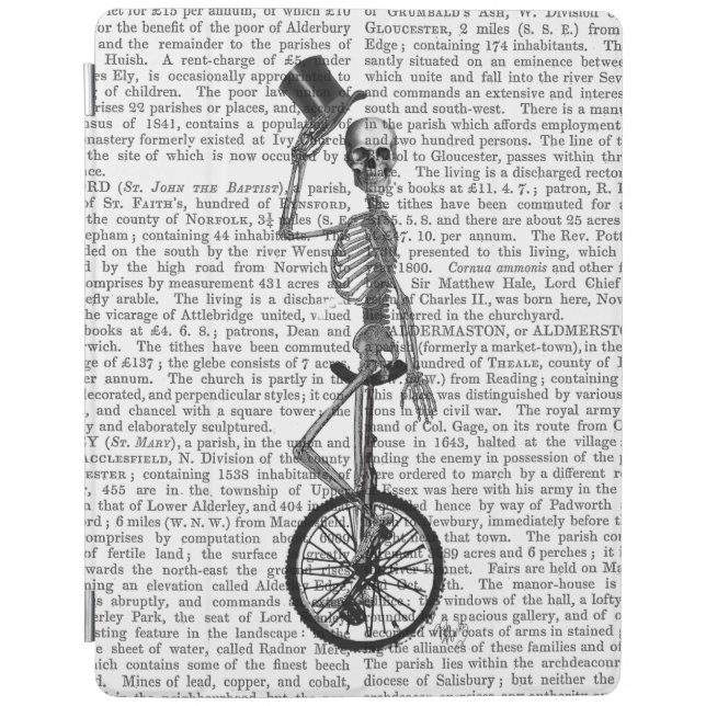 Skeleton on Unicycle iPad Air Cover (Front)
